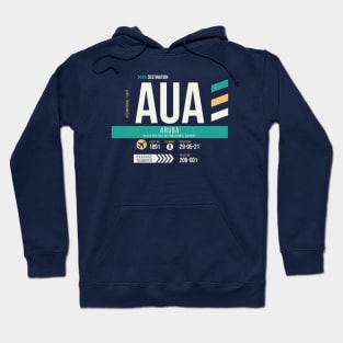 Aruba (AUA) Airport Code Baggage Tag Hoodie